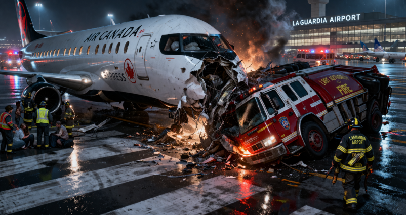 ला गार्डिया रनवेमा विमान दुर्घटना, दुईको  मृत्यु, ४२ यात्रु घाइते